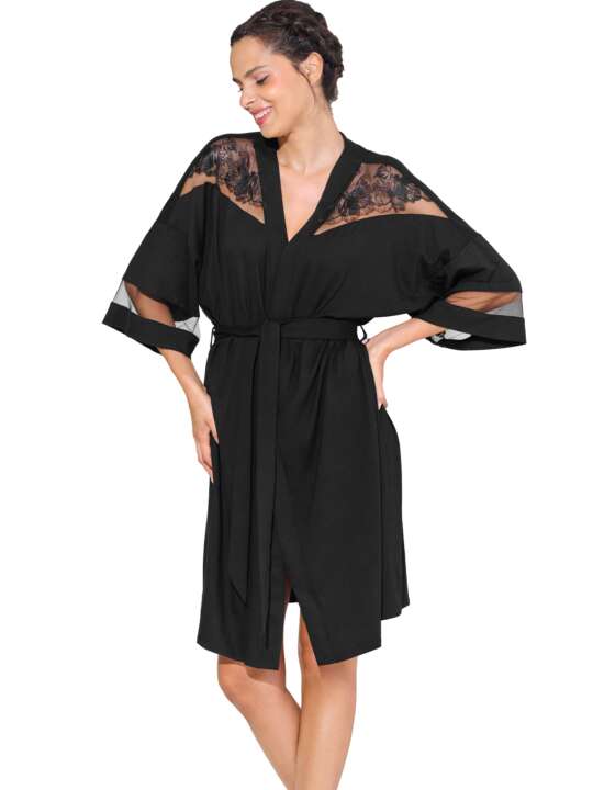 23446LI Déshabillé EMINENCE Lisca Noir face