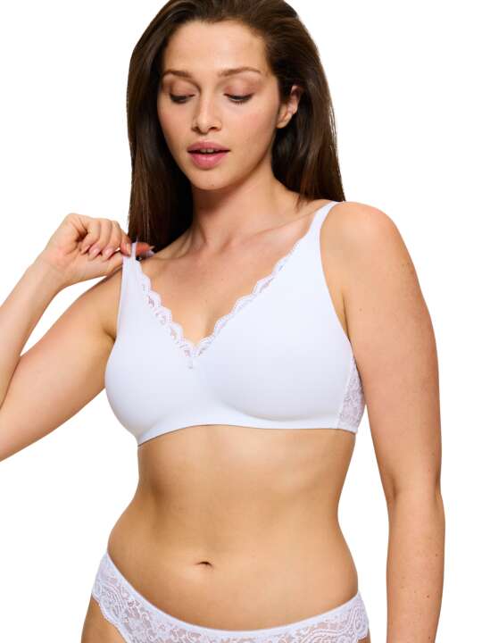 0210668 Soutien-gorge minimiseur N01 AMOURETTE Triumph Blanc face