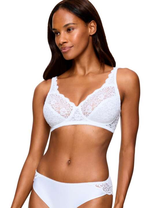 0210704 Soutien-gorge sans armatures N AMOURETTE Triumph Blanc face