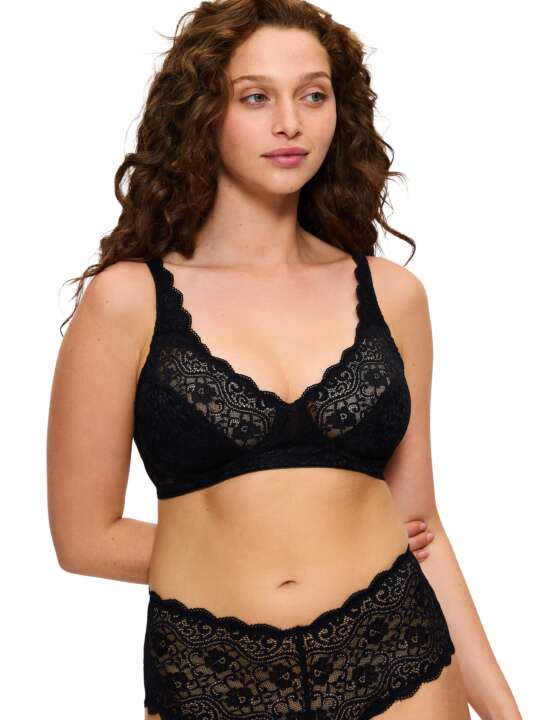 0210704 Soutien-gorge sans armatures N AMOURETTE Triumph Noir face