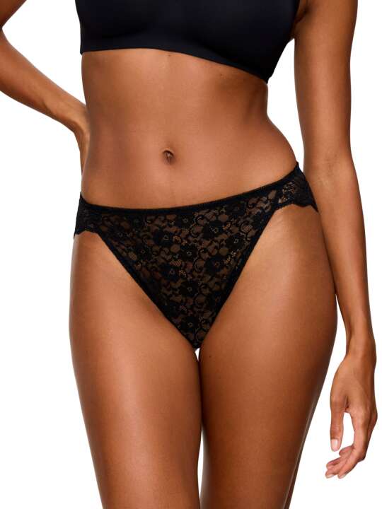 0219109 Slip taï échancré AMOURETTE Triumph Noir face