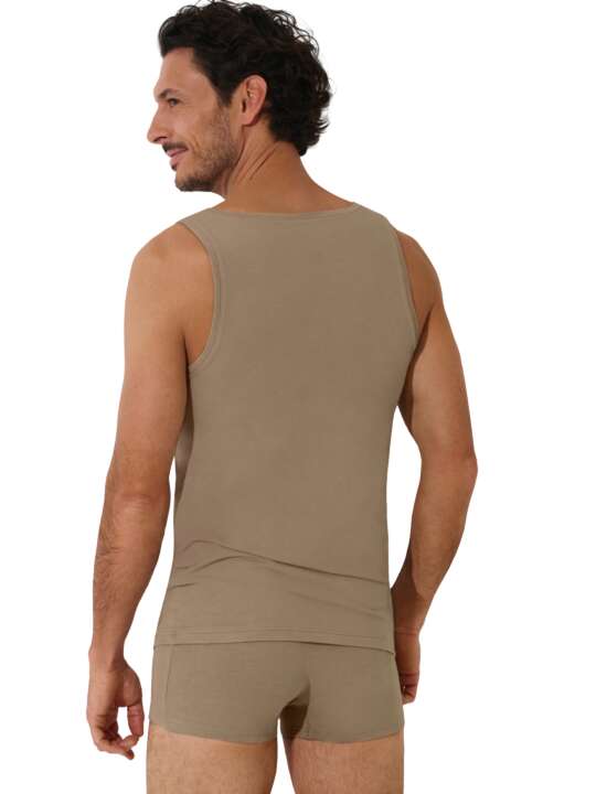 31011LI Débardeur col rond Odysseus Lisca Men Marron face