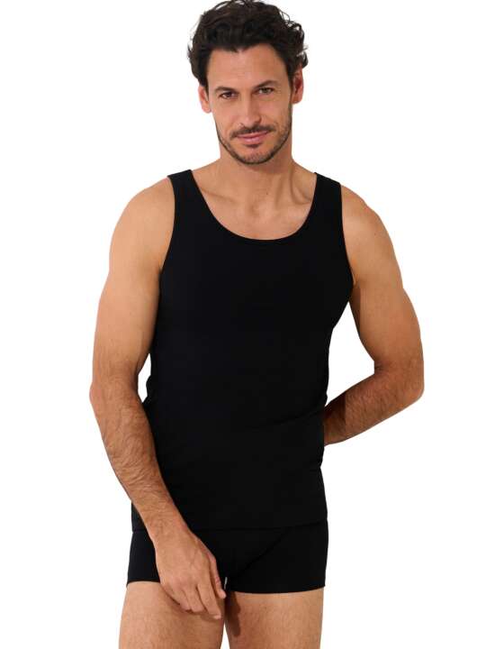 31011LI Débardeur col rond Odysseus Lisca Men Noir face