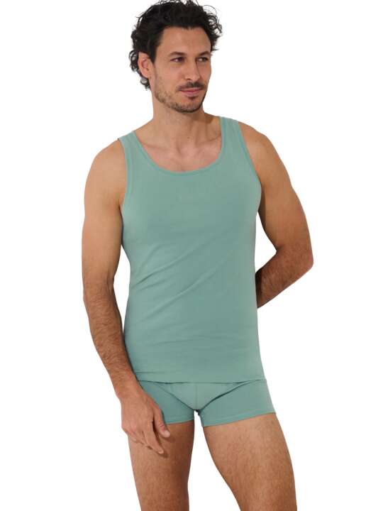31011LI Débardeur col rond Odysseus Lisca Men Vert face