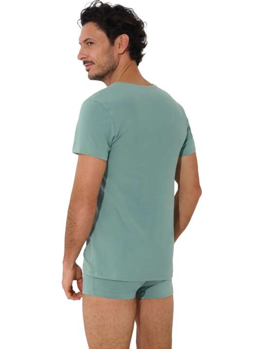 31013LI T-shirt manches courtes Odysseus Lisca Men Vert face