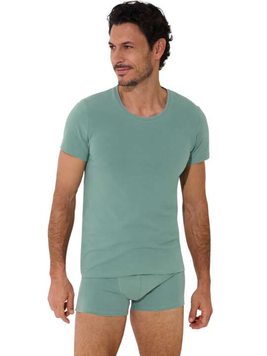 31013LI T-shirt manches courtes Odysseus Lisca Men Vert face