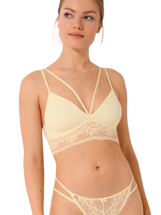 60529LI Soutien-gorge bralette sans armatures Sunset Lisca Cheek Ivoire face