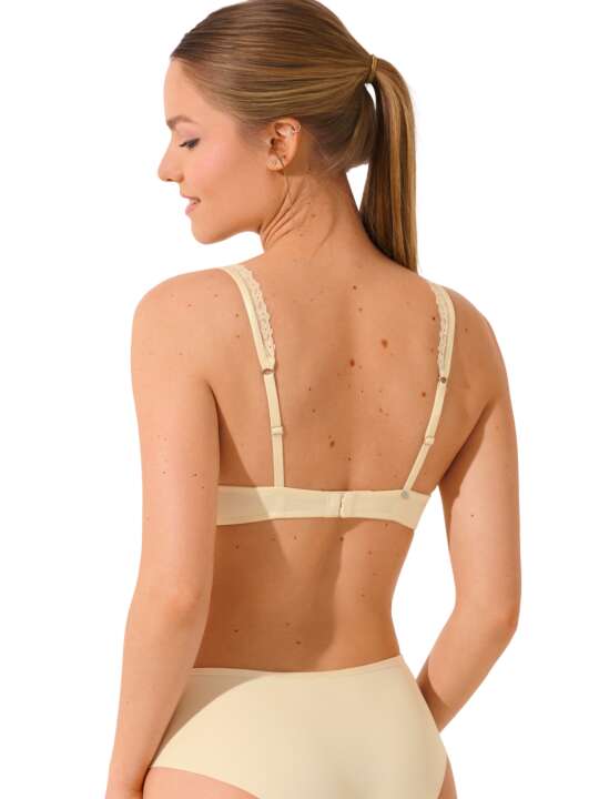 60532LI Soutien-gorge triangle préformé sans armatures Sunset Lisca Cheek Ivoire face