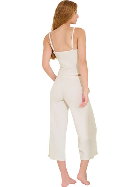 63486LI Pyjama pantacourt camisole Freely Lisca Cheek White face