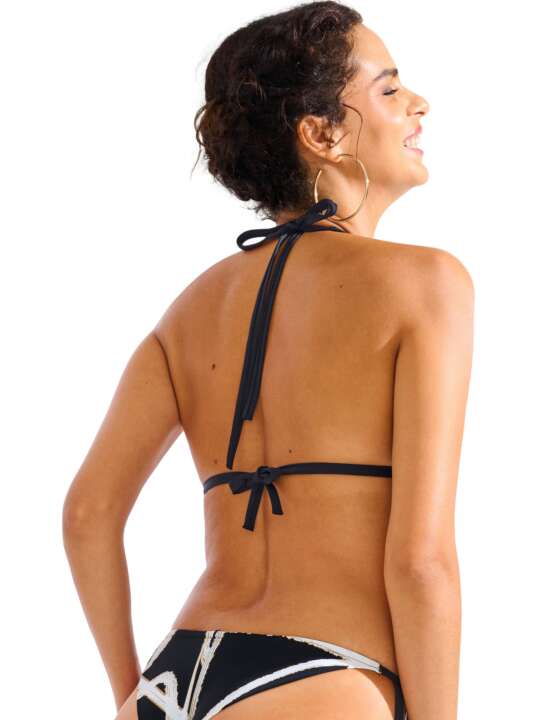 40830LI Haut maillot de bain triangle préformé sans armatures HONOLULU Lisca Noir face