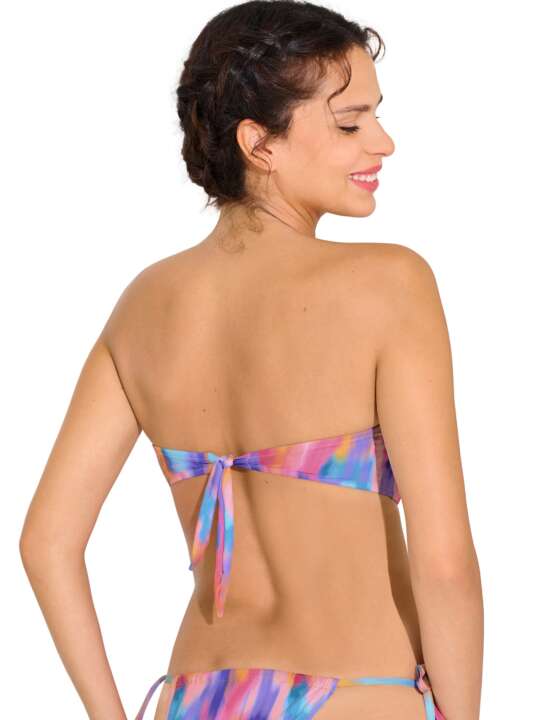 40805LI Haut maillot de bain bandeau préformé sans armatures JERSEY Lisca Cheek Orange face