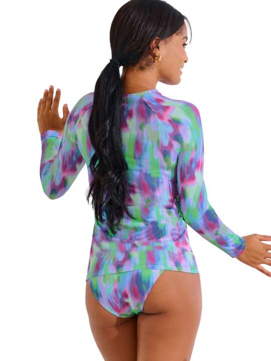 49571LI Haut maillot bain t-shirt de plage JERSEY Lisca Cheek Violet face
