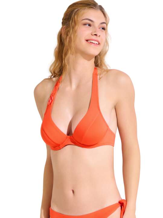 40793LI Haut maillot de bain dos nu armaturé PALMA Lisca Orange face