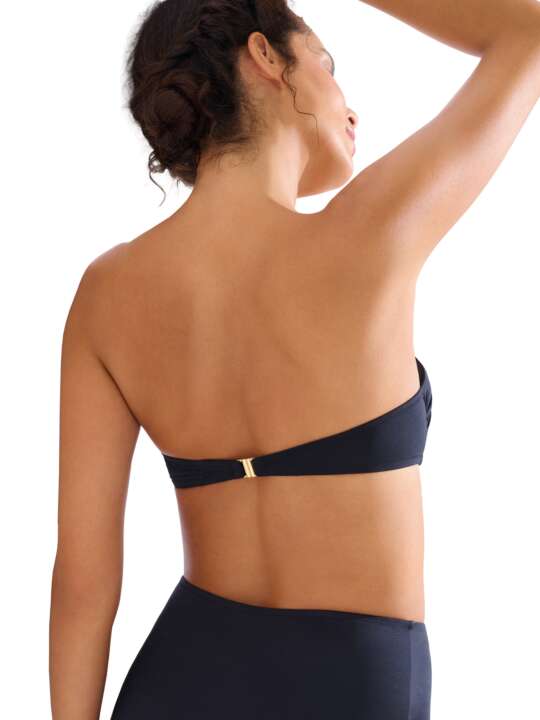 40794LI Haut maillot de bain bandeau balconnet préformé PALMA Lisca Noir face