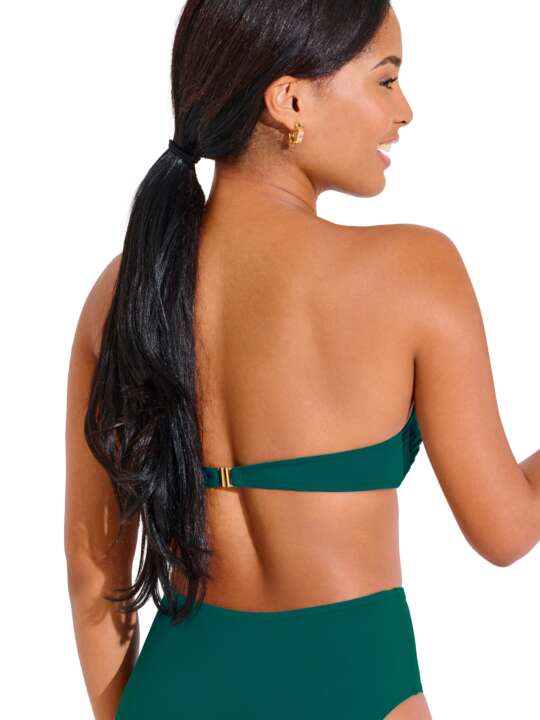40794LI Haut maillot de bain bandeau balconnet préformé PALMA Lisca Vert face