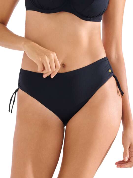 41686LI Bas maillot slip de bain côtés réglables PALMA Lisca Noir face