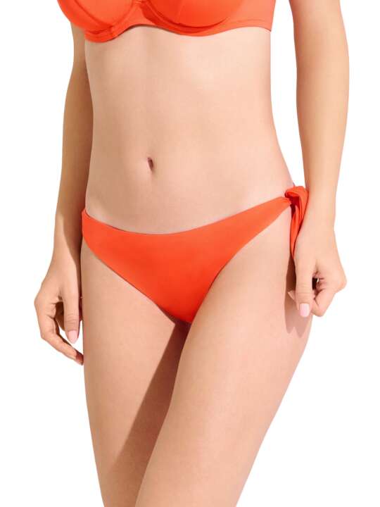 41687LI Bas maillot slip de bain à nouettes PALMA Lisca Orange face