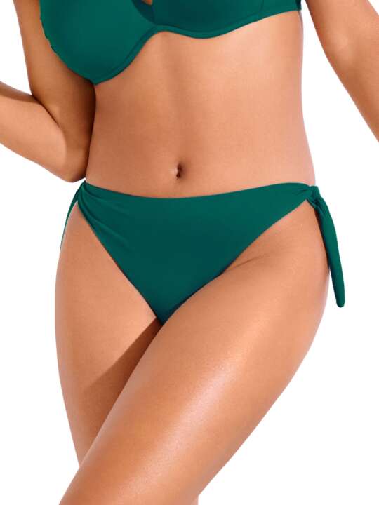 41687LI Bas maillot slip de bain à nouettes PALMA Lisca Vert face