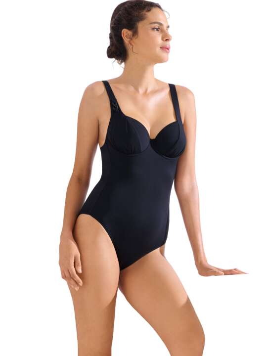 43560LI Maillot de bain une pièce armaturé PALMA Lisca Noir face