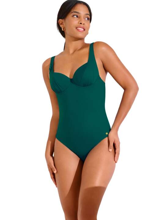43560LI Maillot de bain une pièce armaturé PALMA Lisca Vert face