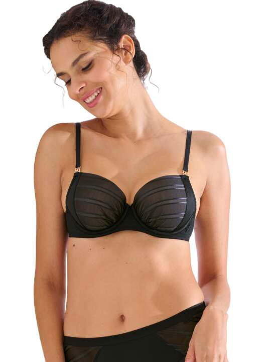 20389LI Soutien-gorge préformé PRINCESS Lisca Noir face