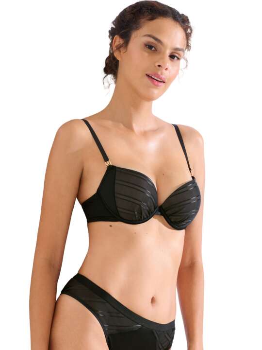 20390LI Soutien-gorge push-up PRINCESS Lisca Noir face