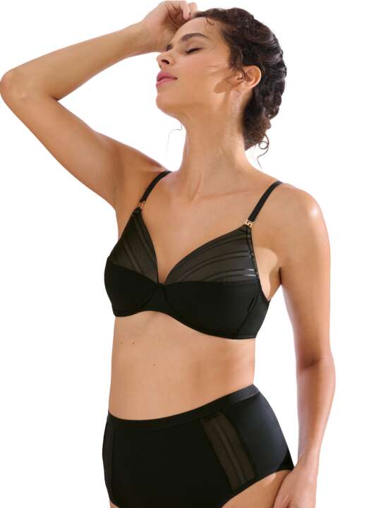 20391LI Soutien-gorge préformé sans armatures PRINCESS Lisca Noir face