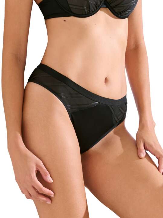 22343LI Slip PRINCESS Lisca Noir face