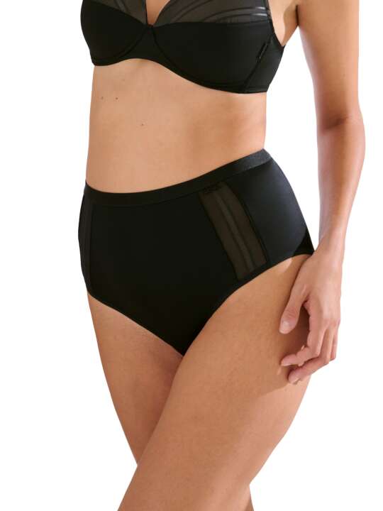 22345LI Slip taille haute PRINCESS Lisca Noir face