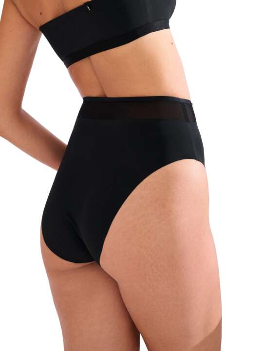 22356LI Slip échancré taille haute PARIS Lisca Noir face