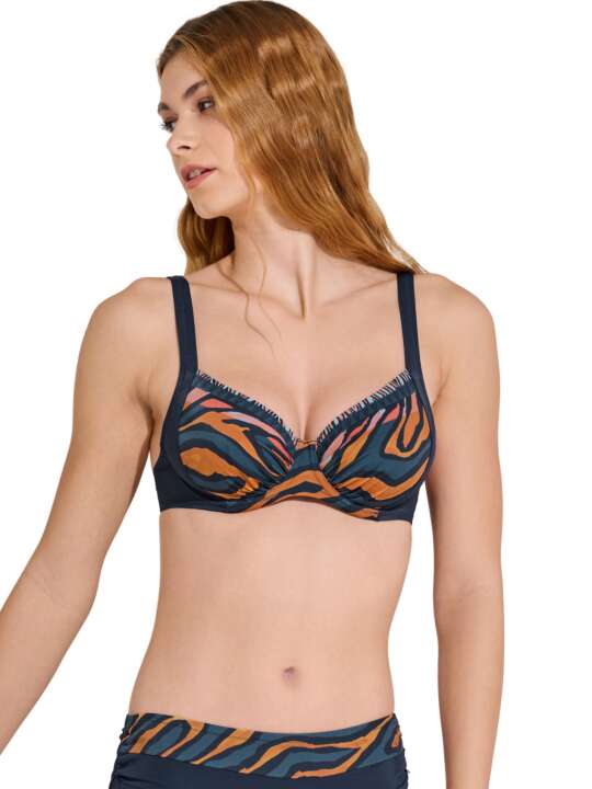 40796LI Haut maillot de bain armaturé TANZANIA Lisca Bleu face