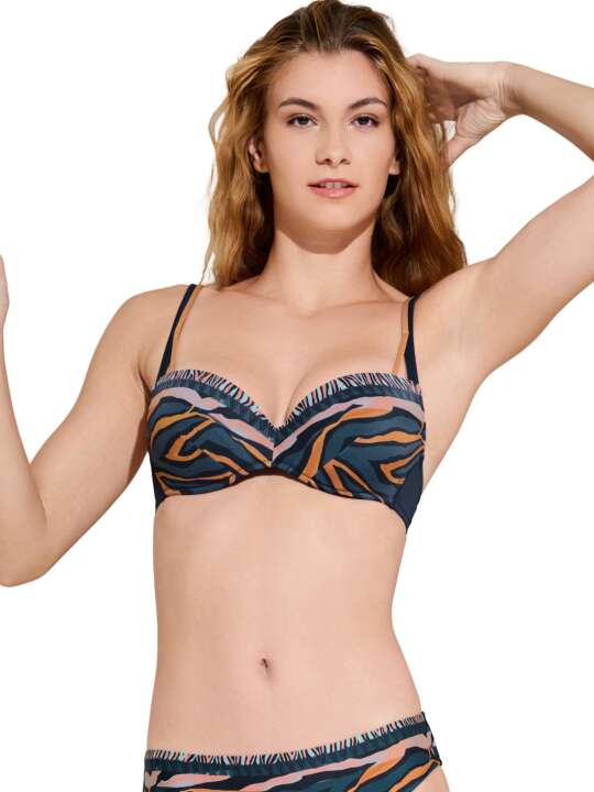40797LI Haut maillot de bain préformé TANZANIA Lisca Bleu face