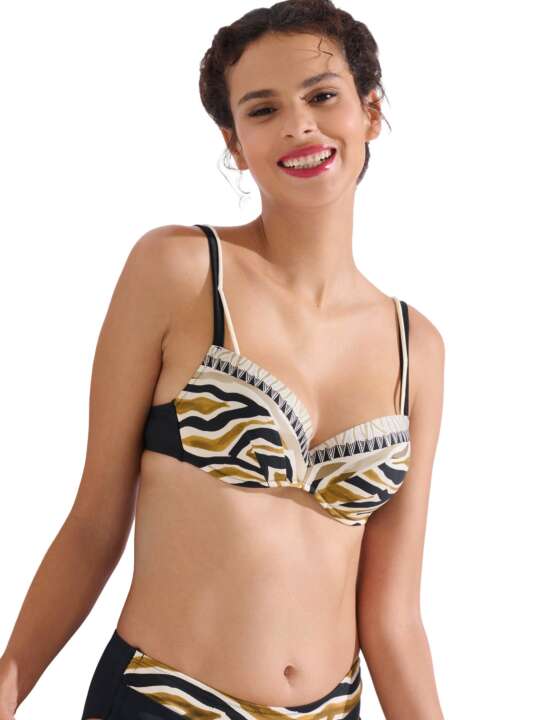 40797LI Haut maillot de bain préformé TANZANIA Lisca Noir face