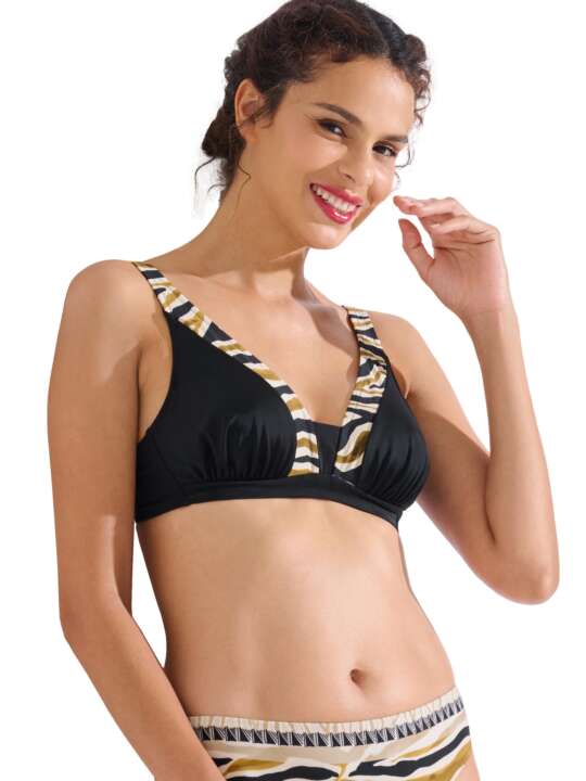 40806LI Haut maillot de bain sans armatures TANZANIA Lisca Noir face