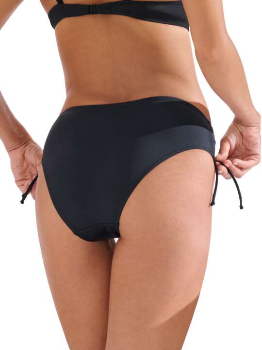 41736LI Bas maillot slip de bain côtés réglables TANZANIA Lisca Noir face