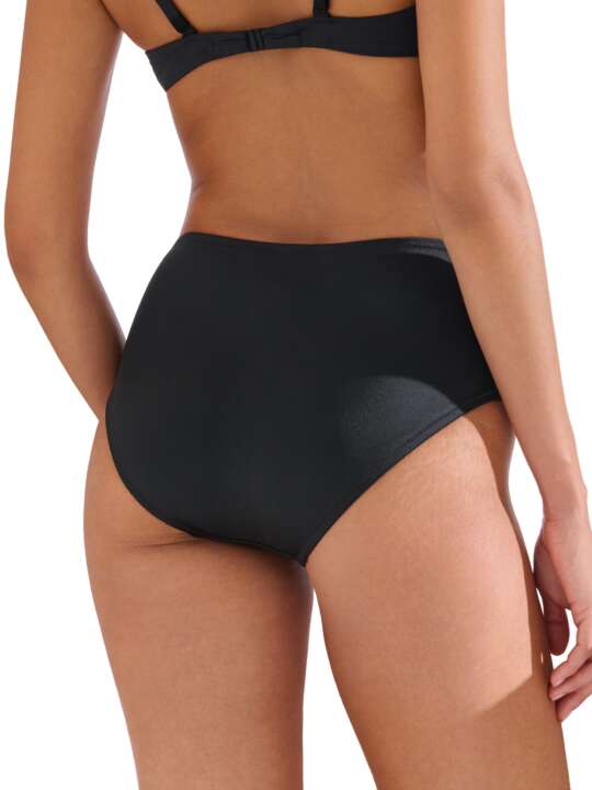 41737LI Bas maillot slip de bain gainant taille haute TANZANIA Lisca Noir face