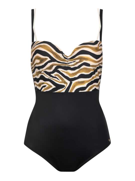 43582LI Maillot de bain une pièce préformé TANZANIA Lisca Noir face
