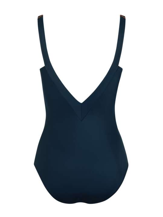 43583LI Maillot de bain une pièce préformé sans armatures amincissant TANZANIA Lisca Bleu face