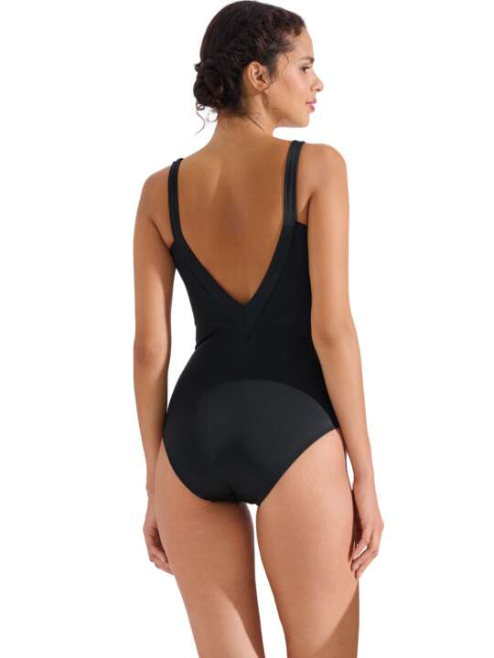 43583LI Maillot de bain une pièce préformé sans armatures amincissant TANZANIA Lisca Noir face