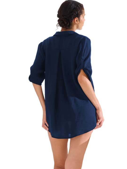 49601LI Chemise estivale manches courtes TANZANIA Lisca Bleu face