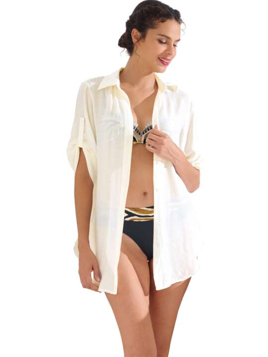 49601LI Chemise estivale manches courtes TANZANIA Lisca Ivoire face