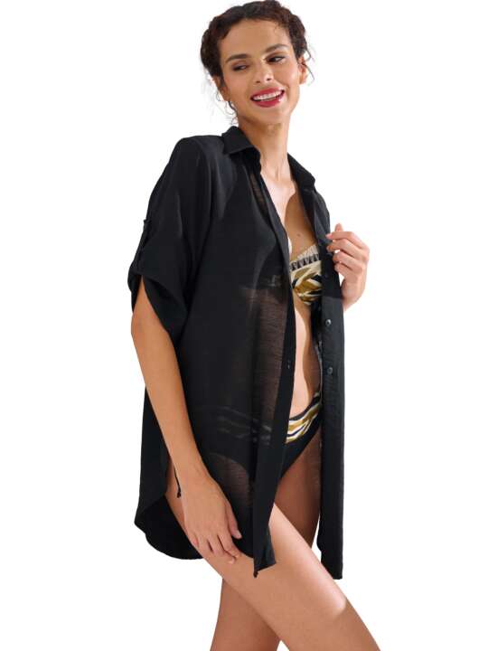 49601LI Chemise estivale manches courtes TANZANIA Lisca Noir face