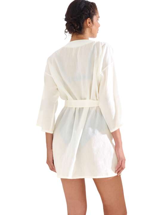 49602LI Caftan de plage TANZANIA Lisca Ivoire face