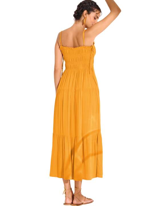 49585LI Summer maxi dress KARPATHOS Lisca Cheek Yellow face