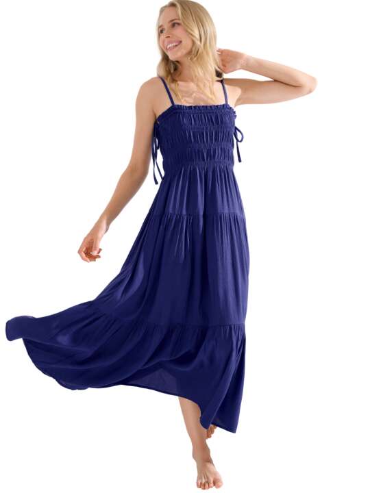 49585LI Summer maxi dress KARPATHOS Lisca Cheek Blue face