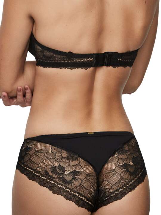 31207SE Slip bikini dentelle AGATHA Selmark Noir face