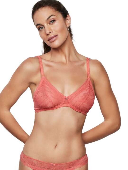 31210SE Underwired triangle bra AGATHA Selmark Coral face