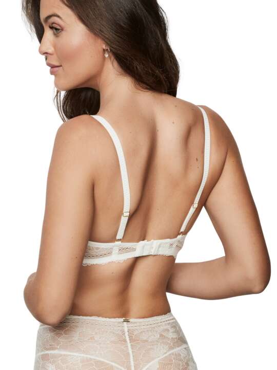 31235SE Soutien-gorge décolleté profond préformé sans armatures AGATHA MARIAGE Selmark Ivoire face