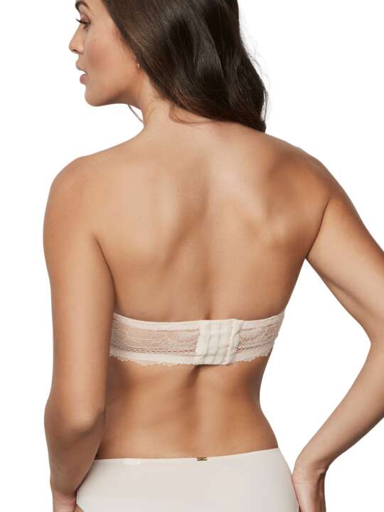 31236SE Soutien-gorge bandeau bustier AGATHA Selmark Beige face