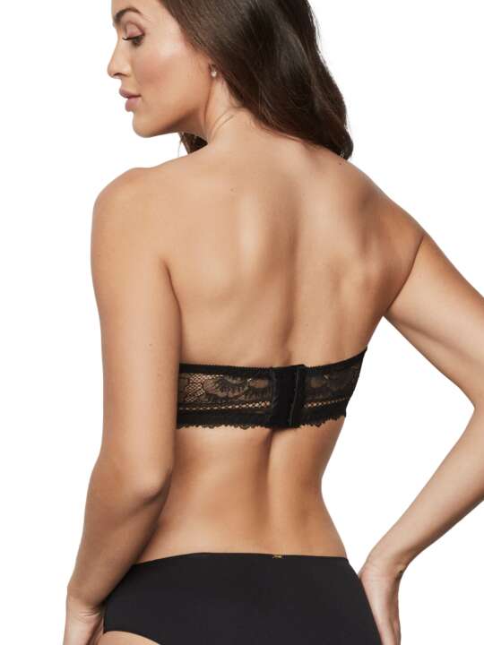 31236SE Soutien-gorge bandeau bustier AGATHA Selmark Noir face